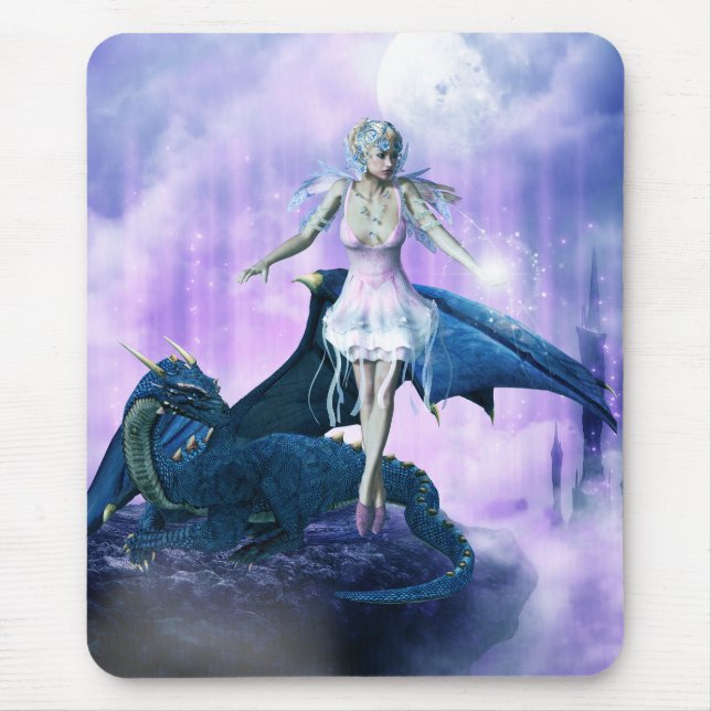 Dragon And Fairy Mouse Pad (Front)