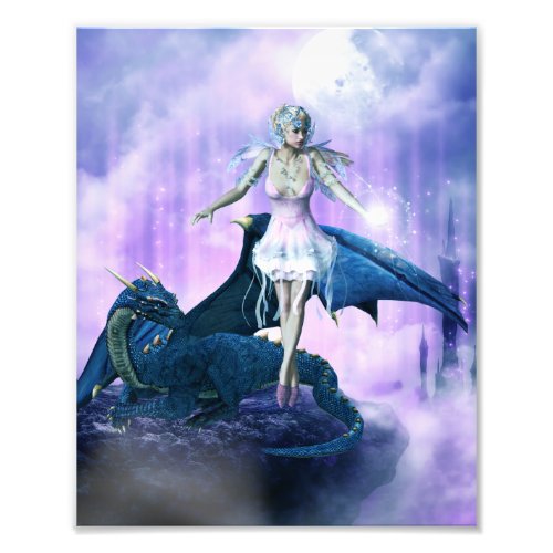 Dragon And Fairy Photo Print