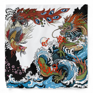 Dragon and Feng Huang. Illustration by Insima Bandana