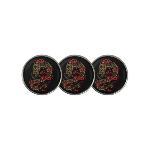 Dragon and Flames Golf Ball Marker