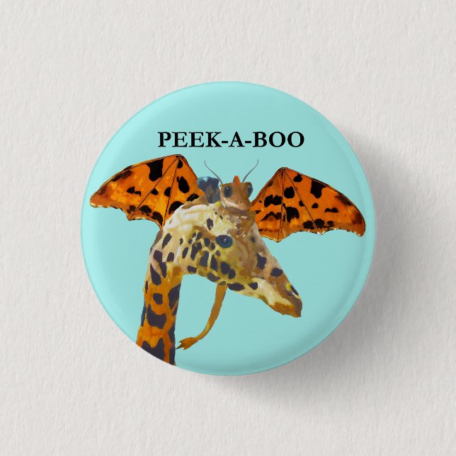 Dragon and Giraffe Pinback Button (Front)