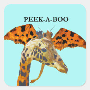 Dragon and Giraffe Square Sticker