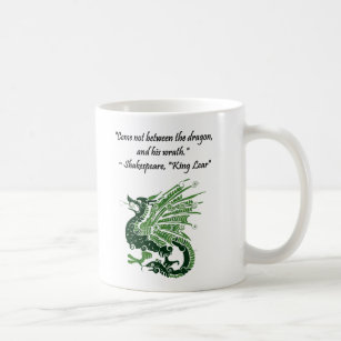 Dragon and His Wrath Shakespeare King Lear Cartoon Coffee Mug