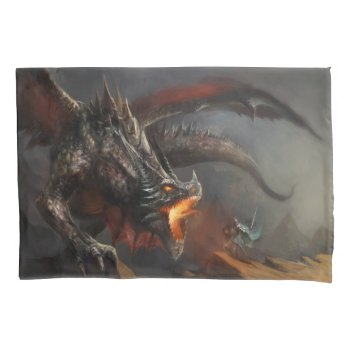 Dragon And Knight (2 Sides) Pillowcase by FantasyPillows at Zazzle