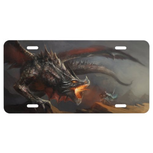 Dragon and Knight License Plate