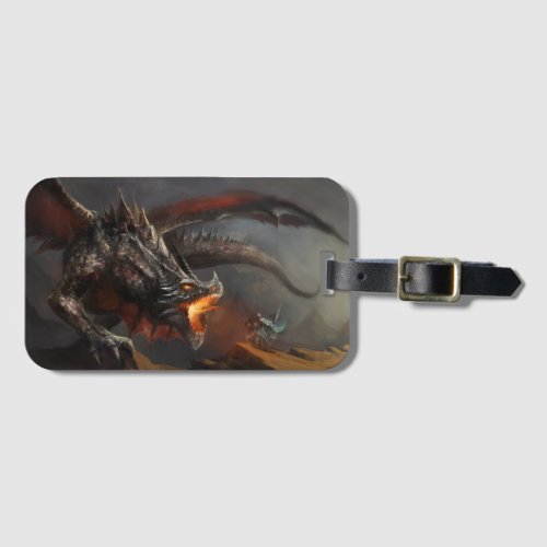 Dragon and Knight Luggage Tag
