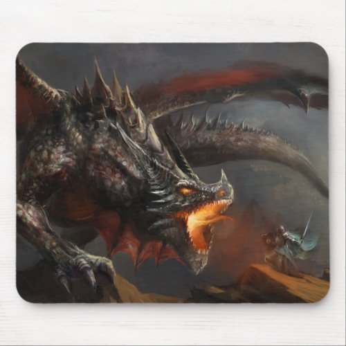 Dragon and Knight Mouse Pad