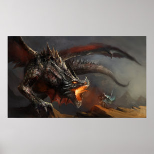 Dragon and Knight Poster