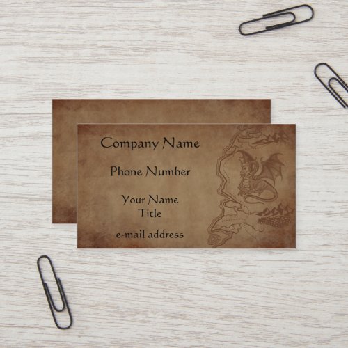 Dragon and Map Quest Business Card