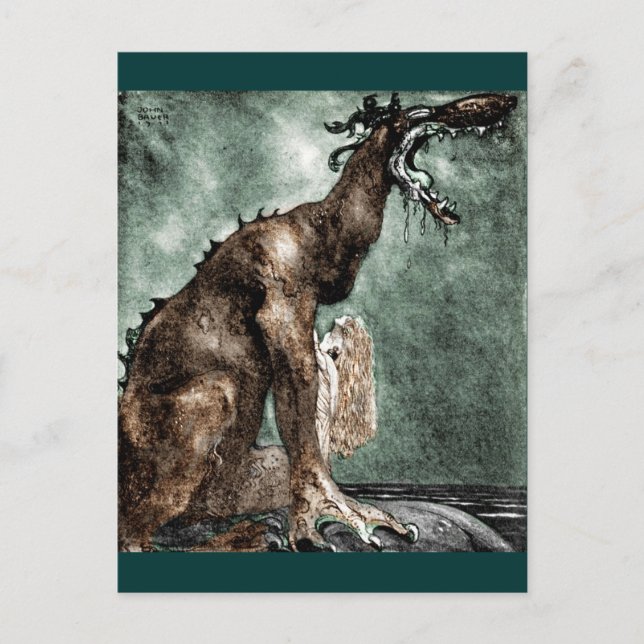 Dragon and Mermaid Postcard (Front)