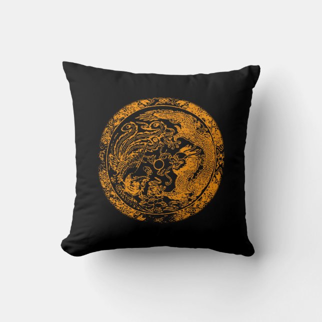 Dragon and Phoenix American MoJo Pillow (Front)