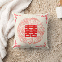 Dragon and Phoenix beige red chinese wedding