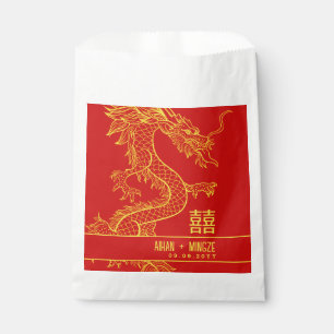 Dragon and Phoenix   Double Happiness Favor Bag