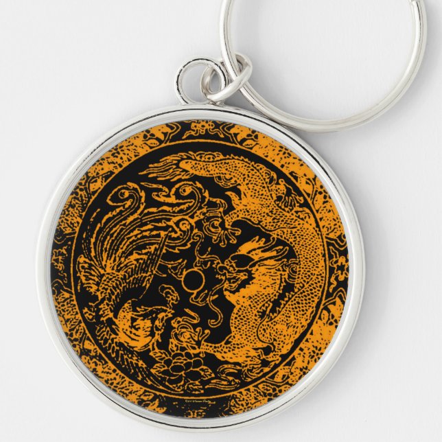 Dragon and Phoenix Keychain (Front)