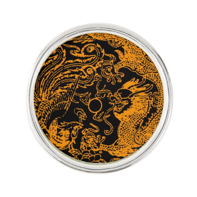 Dragon and Phoenix Lapel Pin (Front)