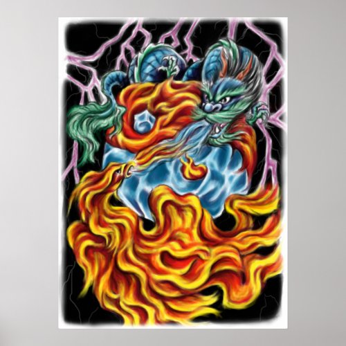 Dragon and Phoenix Poster