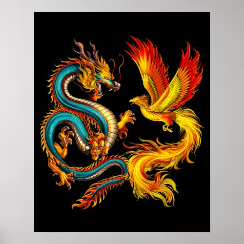 Dragon and Phoenix Poster