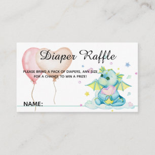 Dragon and Rainbow - Baby Shower Enclosure Card