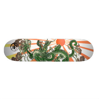 Dragon and Rising Sun Skateboard Deck