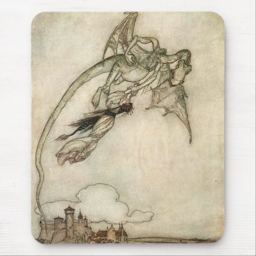 Dragon and the Princess Classic Antique Mouse Pad