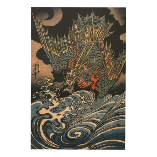 Dragon and the Sea Wood Wall Art