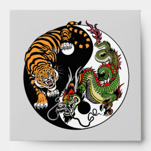 dragon and tiger yin yang envelope