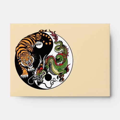 dragon and tiger yin yang envelope