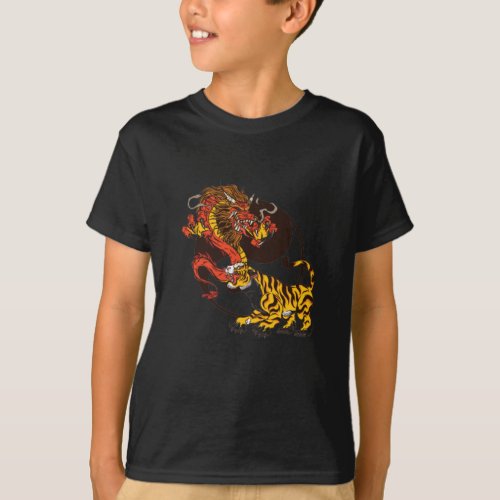 Dragon_and Tiger_Yin_Yang T_Shirt Design