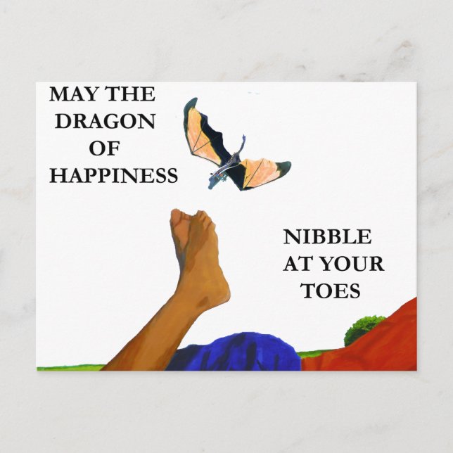 Dragon and Toes Postcard (Front)