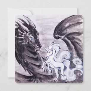 Dragon and Unicorn // Courtship Holiday Card