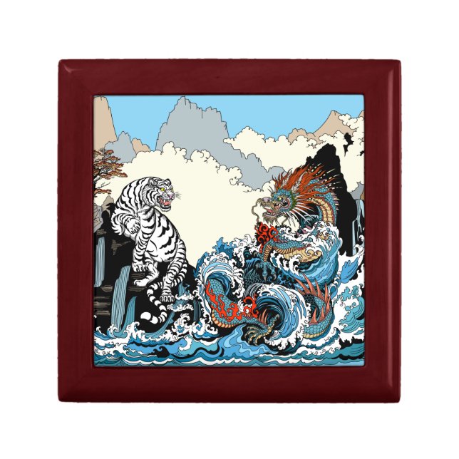 Dragon and White Tiger. Illustration by Insima Gift Box (Front)
