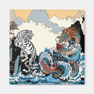 Dragon and White Tiger. Illustration by Insima Magnet