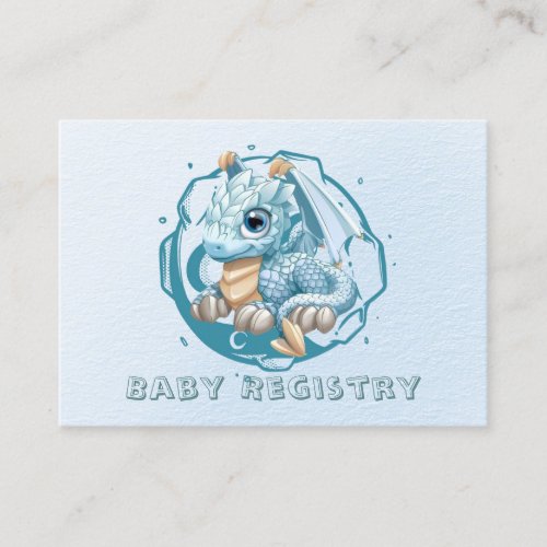 Dragon Aquamarine Astroid Boy Baby Registry Business Card