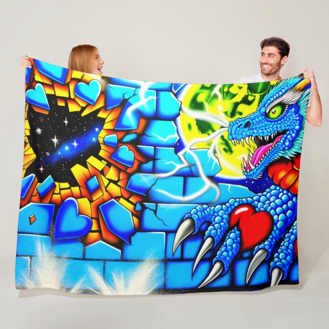 Dragon Art Fleece Blanket (In Situ)