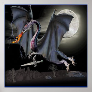 Dragon art poster