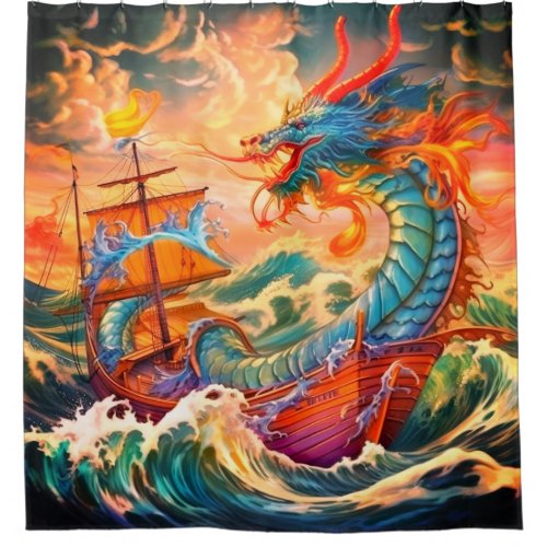 Dragon Art Shower Curtain