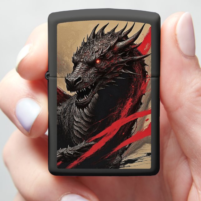 Dragon Art  Zippo Lighter (In Hand)