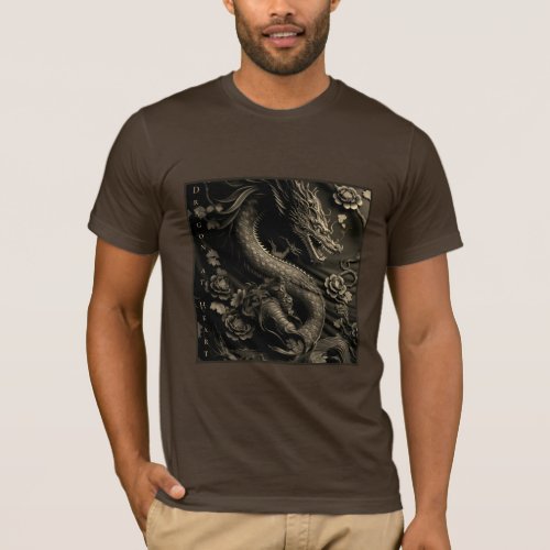 Dragon at Heart  Sepia T_Shirt