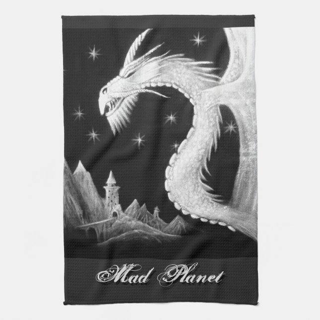 Dragon at Night Painting Towel (Vertical)