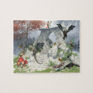 Dragon Babies and Fairies Fantasy Jigsaw Puzzle