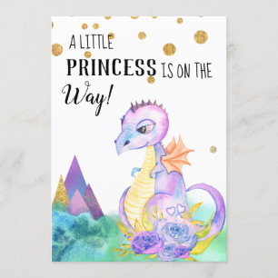 *~* Dragon Baby Girl Baby Shower Invitation