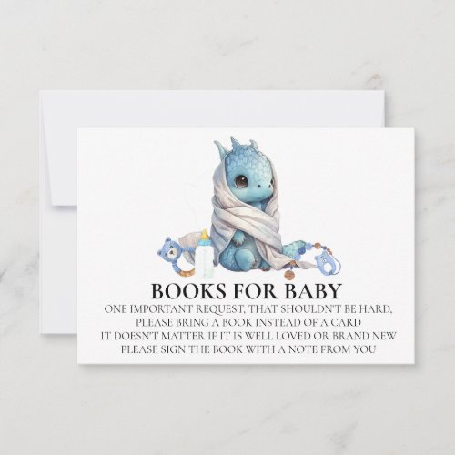  Dragon Baby Shower Book for Baby Invitation