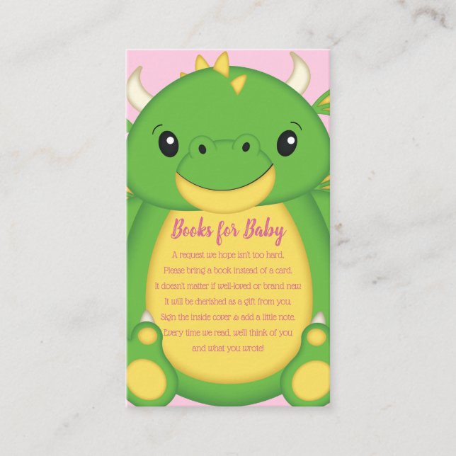 Dragon Baby Shower Enclosure Card (Front)