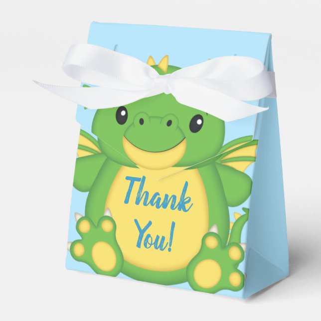 Dragon Baby Shower Favor Boxes (Front Side)