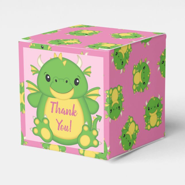 Dragon Baby Shower Favor Boxes (Front Side)