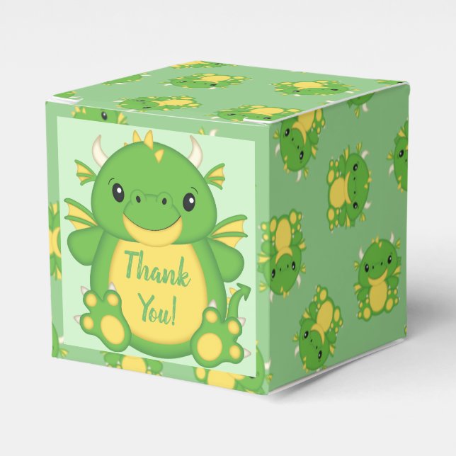 Dragon Baby Shower Favor Boxes (Front Side)