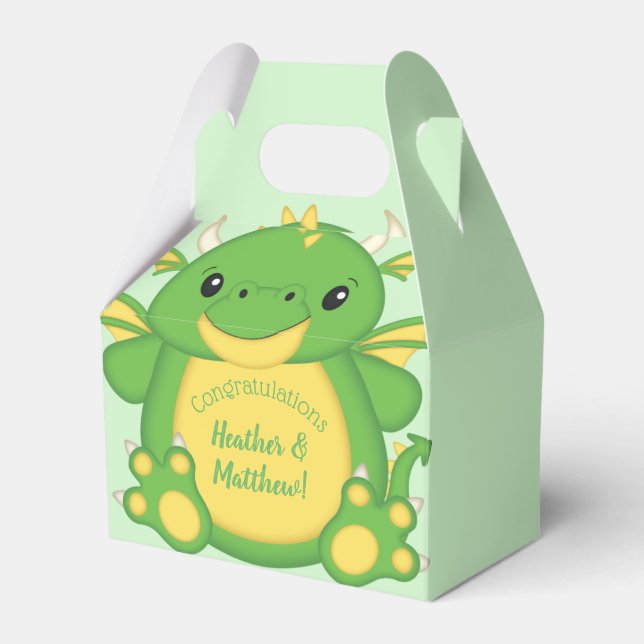 Dragon Baby Shower Favor Boxes (Front Side)