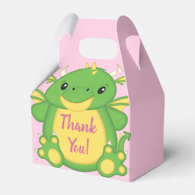 Dragon Baby Shower Favor Boxes (Front Side)