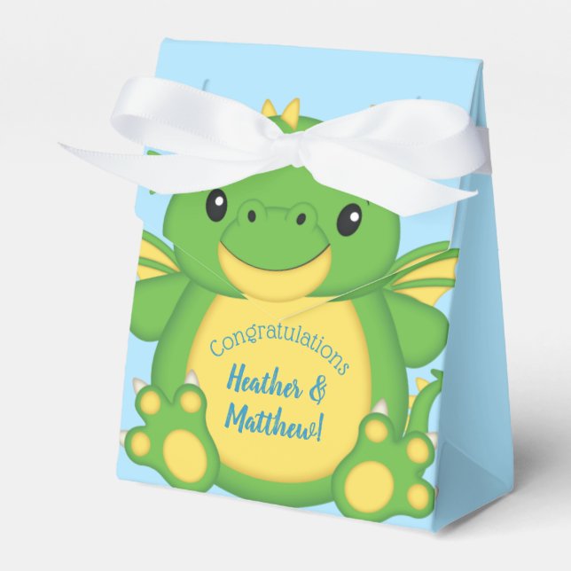 Dragon Baby Shower Favor Boxes (Front Side)