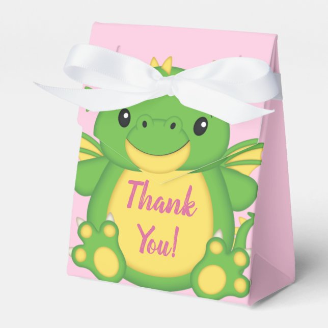 Dragon Baby Shower Favor Boxes (Front Side)